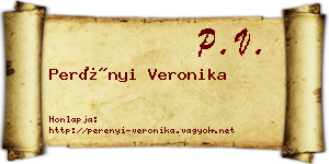 Perényi Veronika névjegykártya