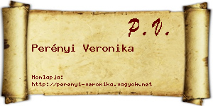 Perényi Veronika névjegykártya