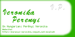veronika perenyi business card